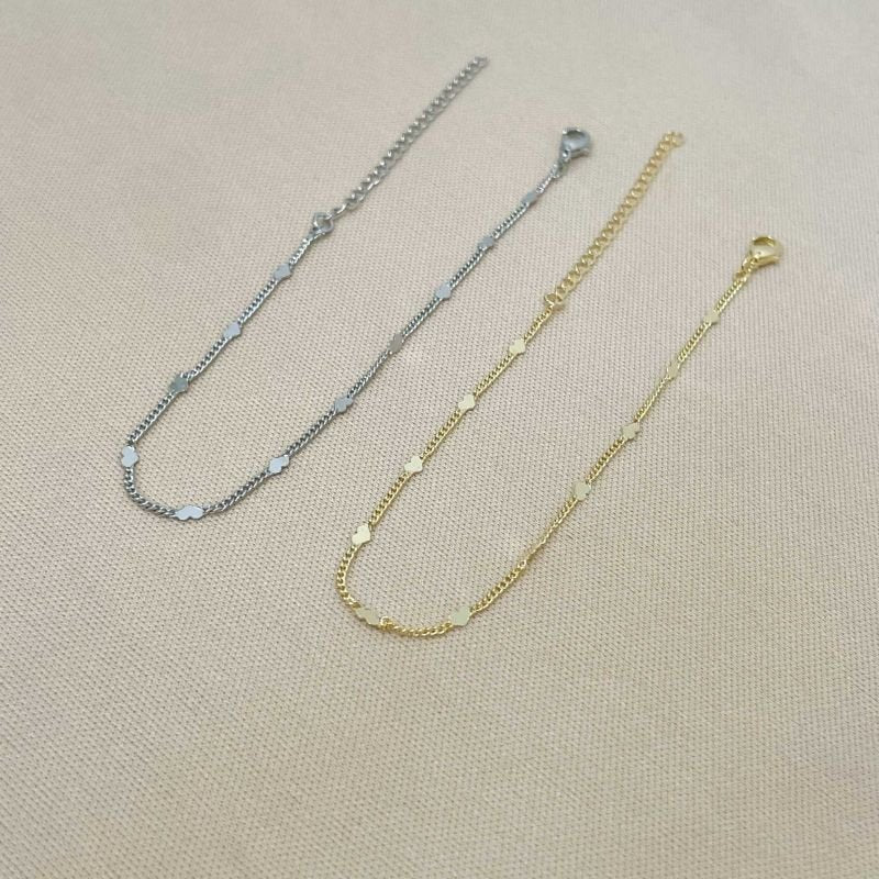 Pulseira Coração Achatado